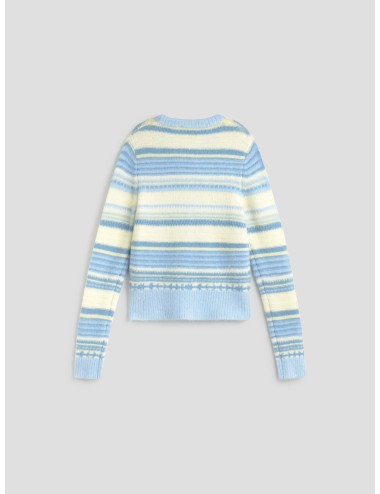 Blue Striped Soft Cardigan de Gianni - MARFRANC