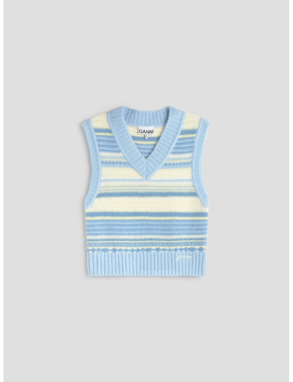 Blue Striped Soft Vest de Gianni - MARFRANC