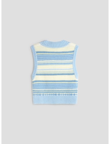 Blue Striped Soft Vest de Gianni - MARFRANC