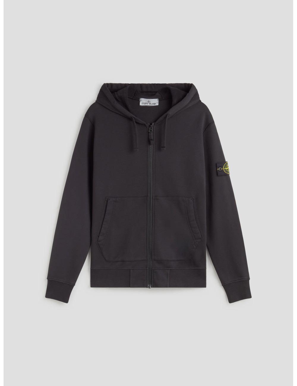 sudadera negra con cremallera de Stone Island - MARFRANC