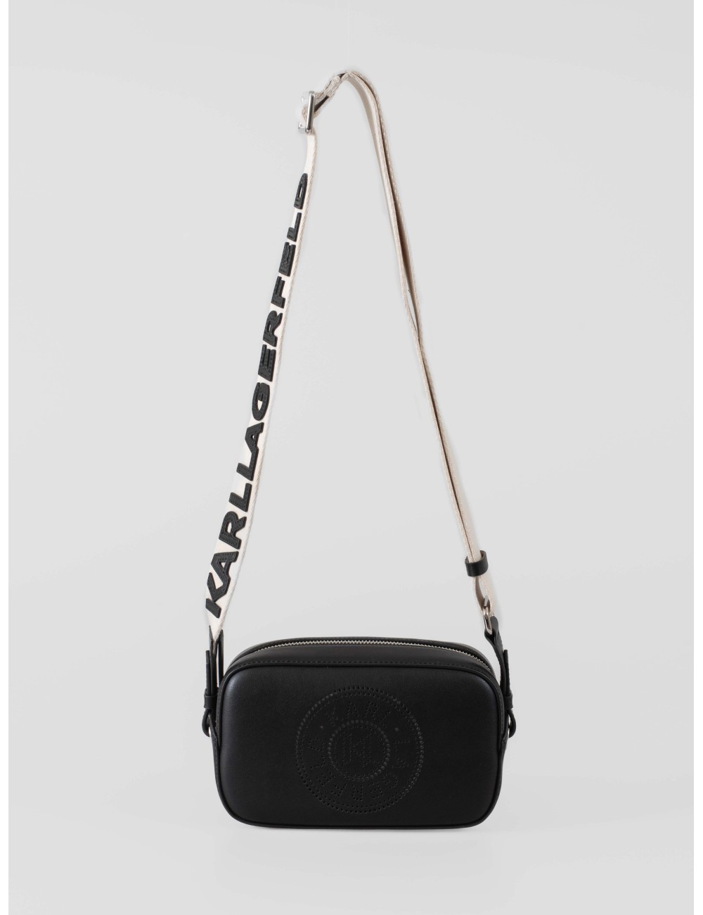 bolso de hombro K/Circle Camerabag Perforated de Karl Lagerfeld - MARFRANC