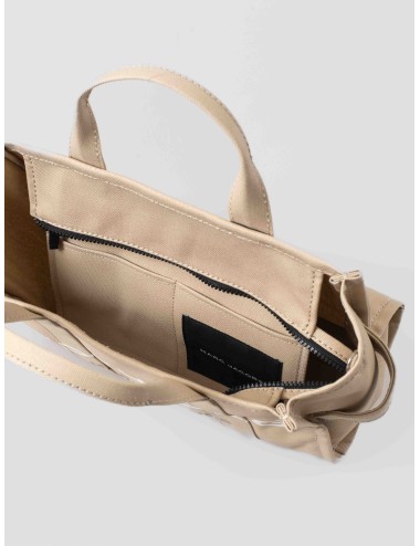 Bolso Marc Jacobs The Medium Tote Bag beige para mujer en lona resistente con cremallera y correa ajustable - MARFRANC