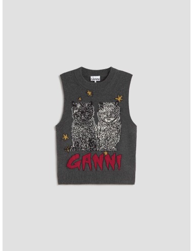 GRAPHIC CATS VEST de Ganni - MARFRANC