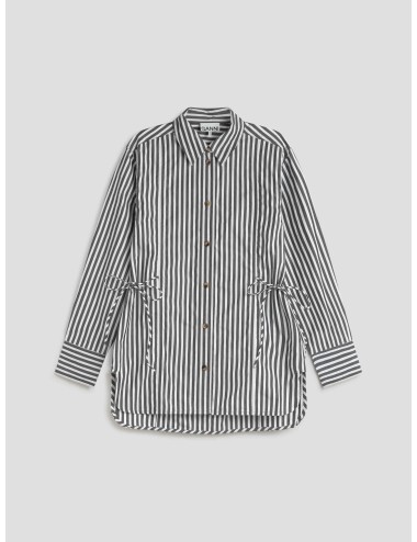 STRIPE OVERSIZED TIE STRING SHIRT de Ganni - MARFRANC