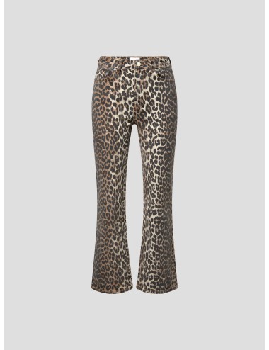 LEOPARD BETZY CROPPED JEANS de Ganni - MARFRANC