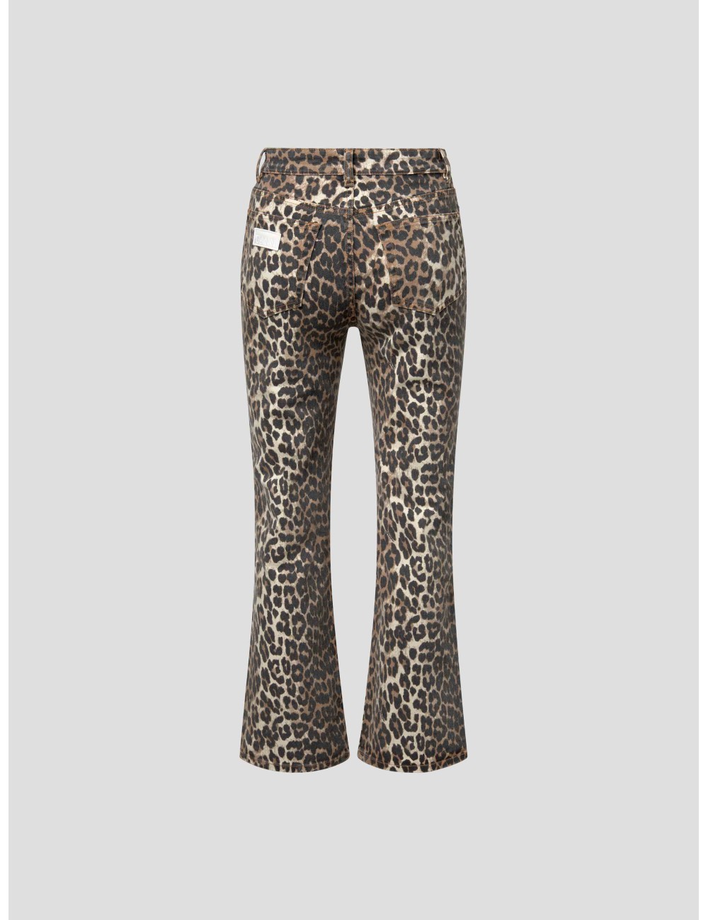 LEOPARD BETZY CROPPED JEANS de Ganni - MARFRANC