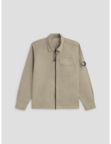 Organic Gabardine Zipped Overshirt de C.P. Company - MARFRANC