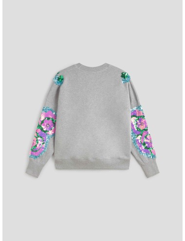 Sweatshirt with Sequin and Bead Embroidered Sleeves de Essentiel Antwerp - MARFRANC