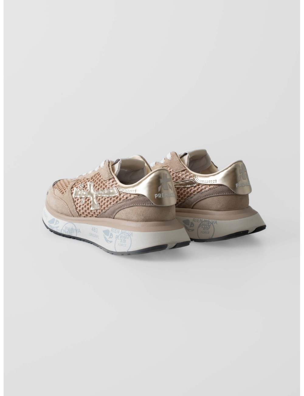 Zapatillas Premiata Lauryn 7486 beige mujer diseño premium - MARFRANC Zapatillas Premiata Lauryn 7486 beige mujer diseño premium - MARFRANC
