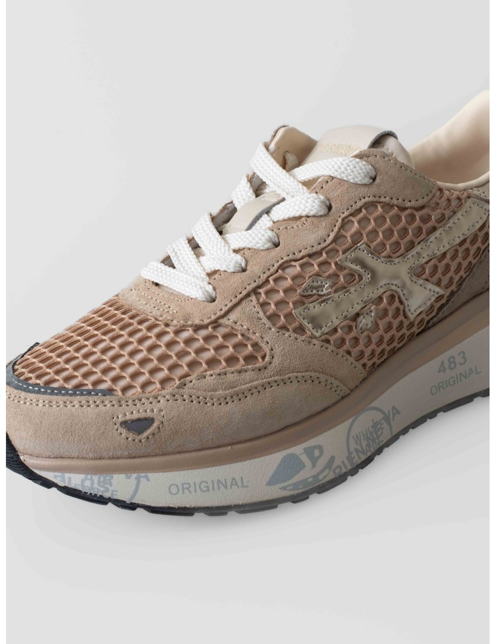 Zapatillas Premiata Lauryn 7486 beige mujer diseño premium - MARFRANC Zapatillas Premiata Lauryn 7486 beige mujer diseño premium - MARFRANC