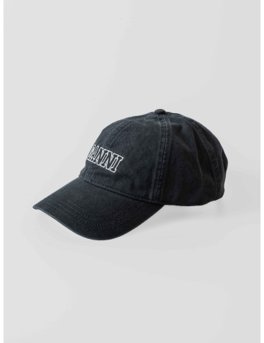 gorra negra GANNI mujer algodón orgánico - MARFRANC