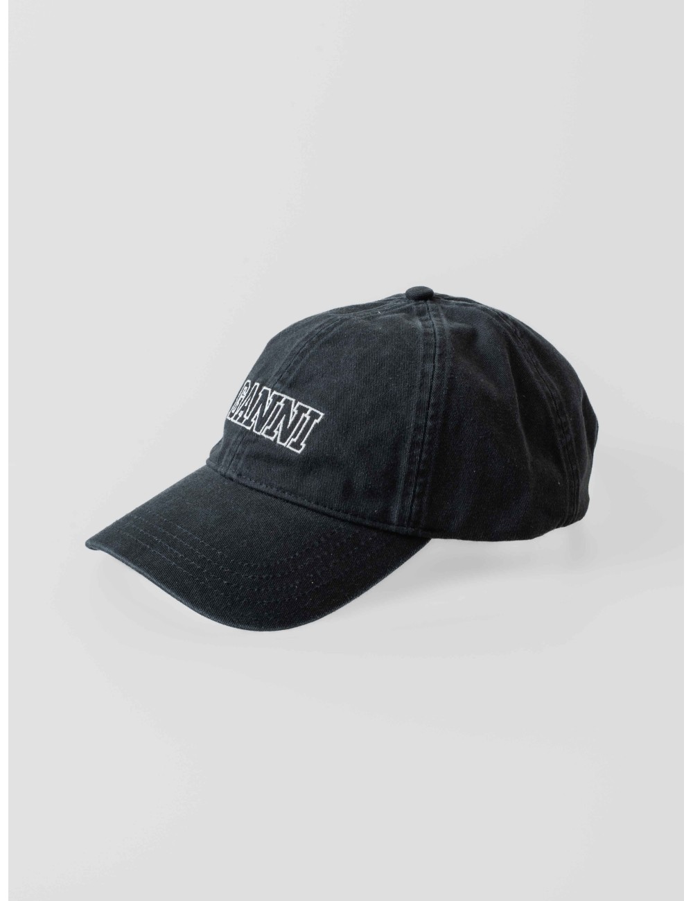 gorra negra GANNI mujer algodón orgánico - MARFRANC