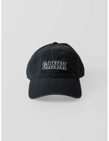 gorra negra GANNI mujer algodón orgánico - MARFRANC