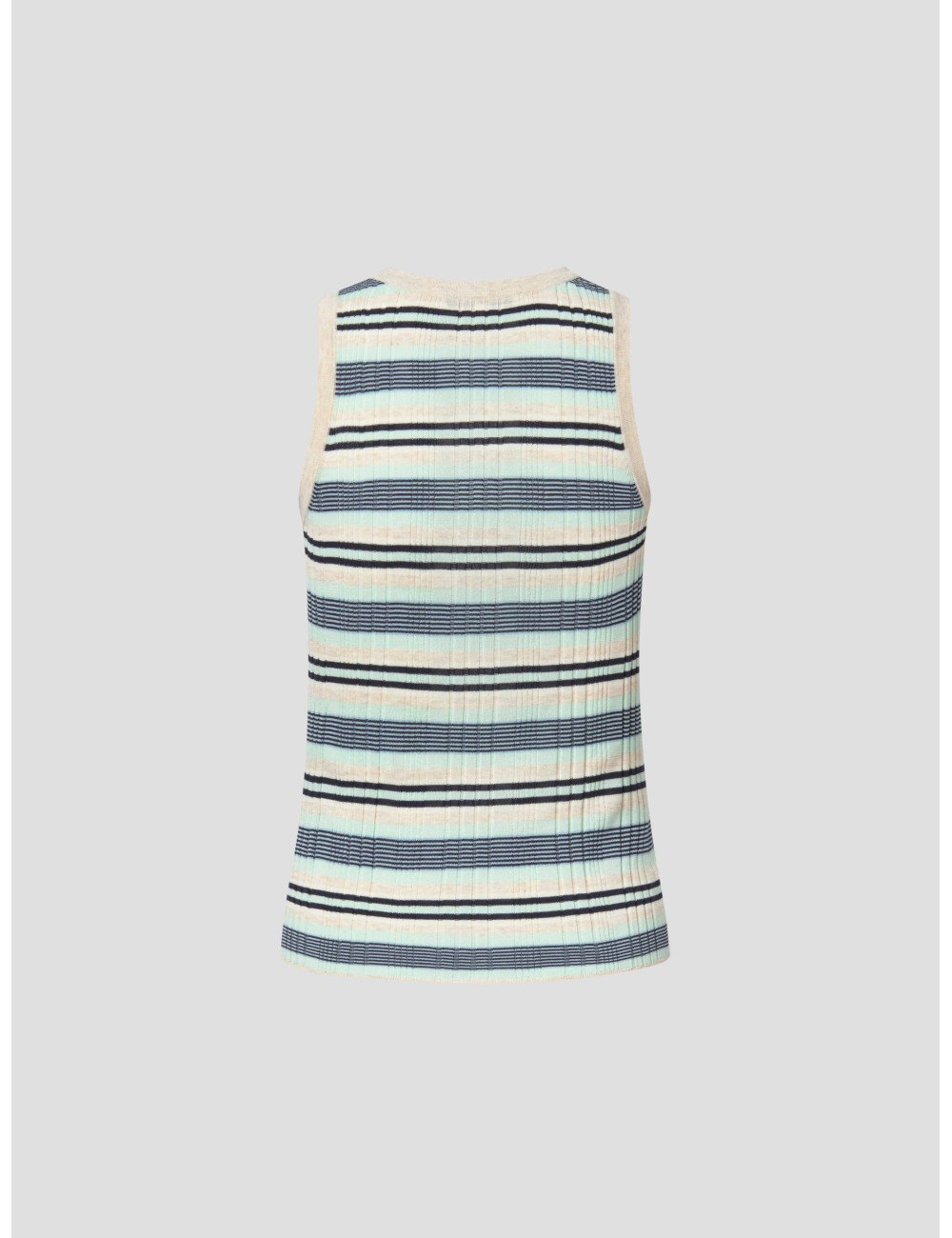 Camiseta rayas mujer Maison Kitsuné tonos Mint Ice Smoke - MARFRANC Camiseta rayas mujer Maison Kitsuné tonos Mint Ice Smoke - MARFRANC
