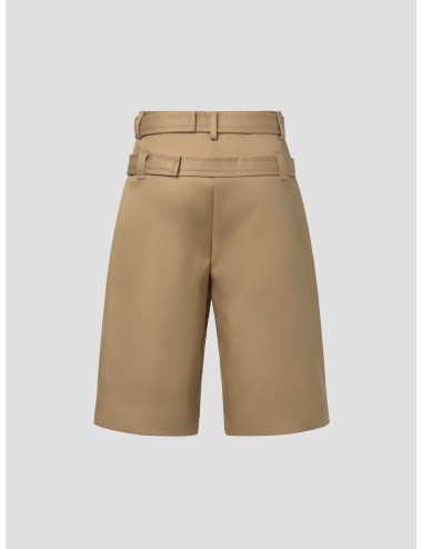 Pantalón corto GANNI Tiger's Eye mujer algodón - MARFRANC