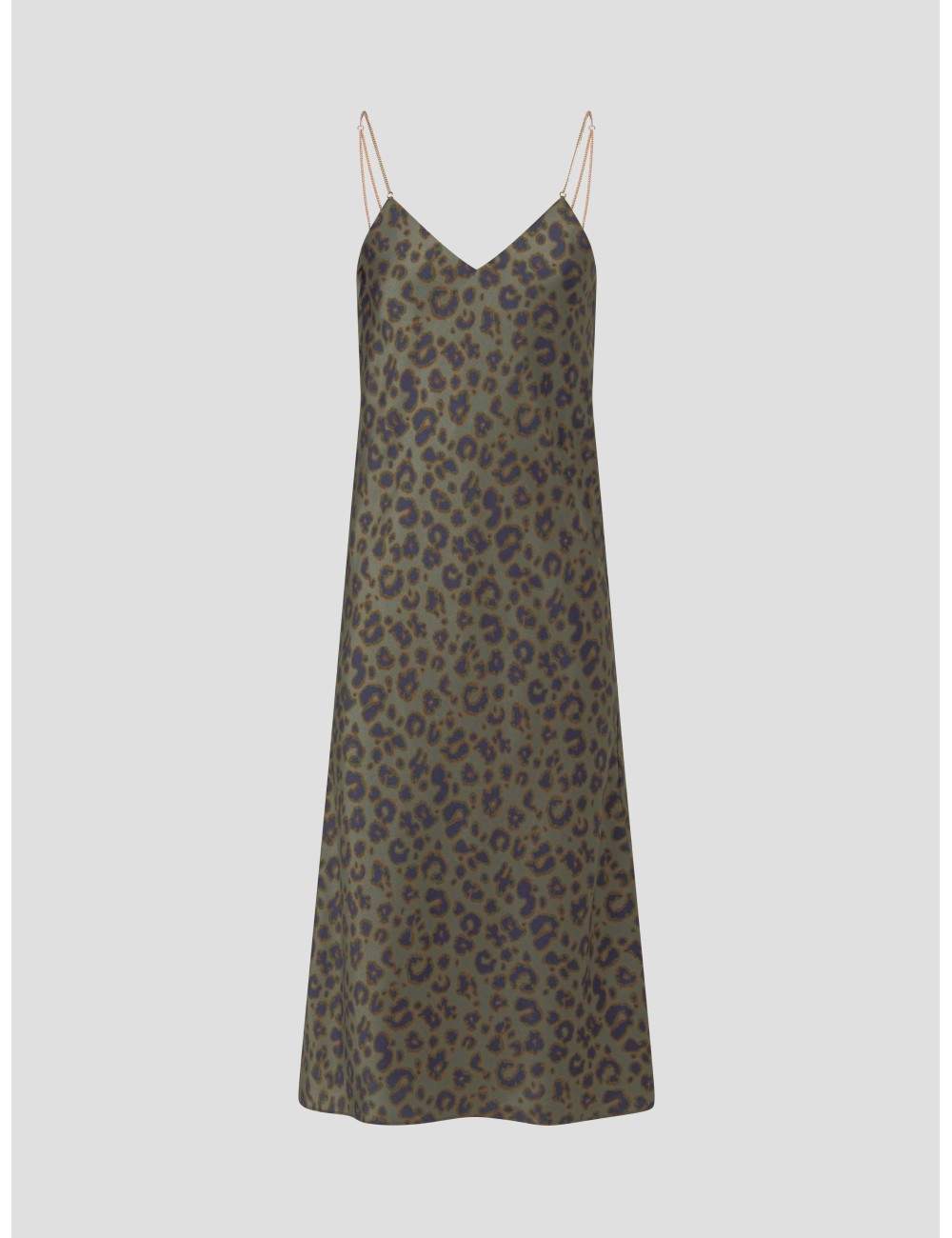 Vestido midi kaki ba&sh Biara mujer elegante - MARFRANC Vestido midi kaki ba&sh Biara mujer elegante - MARFRANC