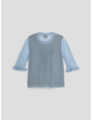Camiseta GANNI Soft Chambray mujer diseño moderno - MARFRANC