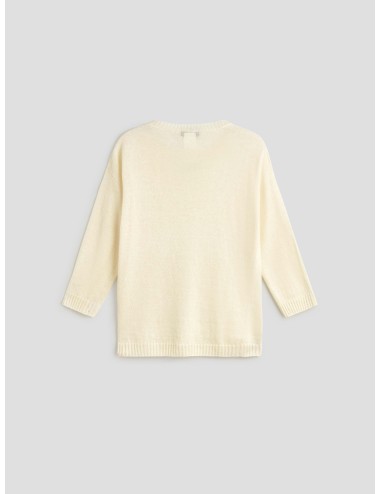Jersey Selz blanco Weekend mujer 100% lino - MARFRANC