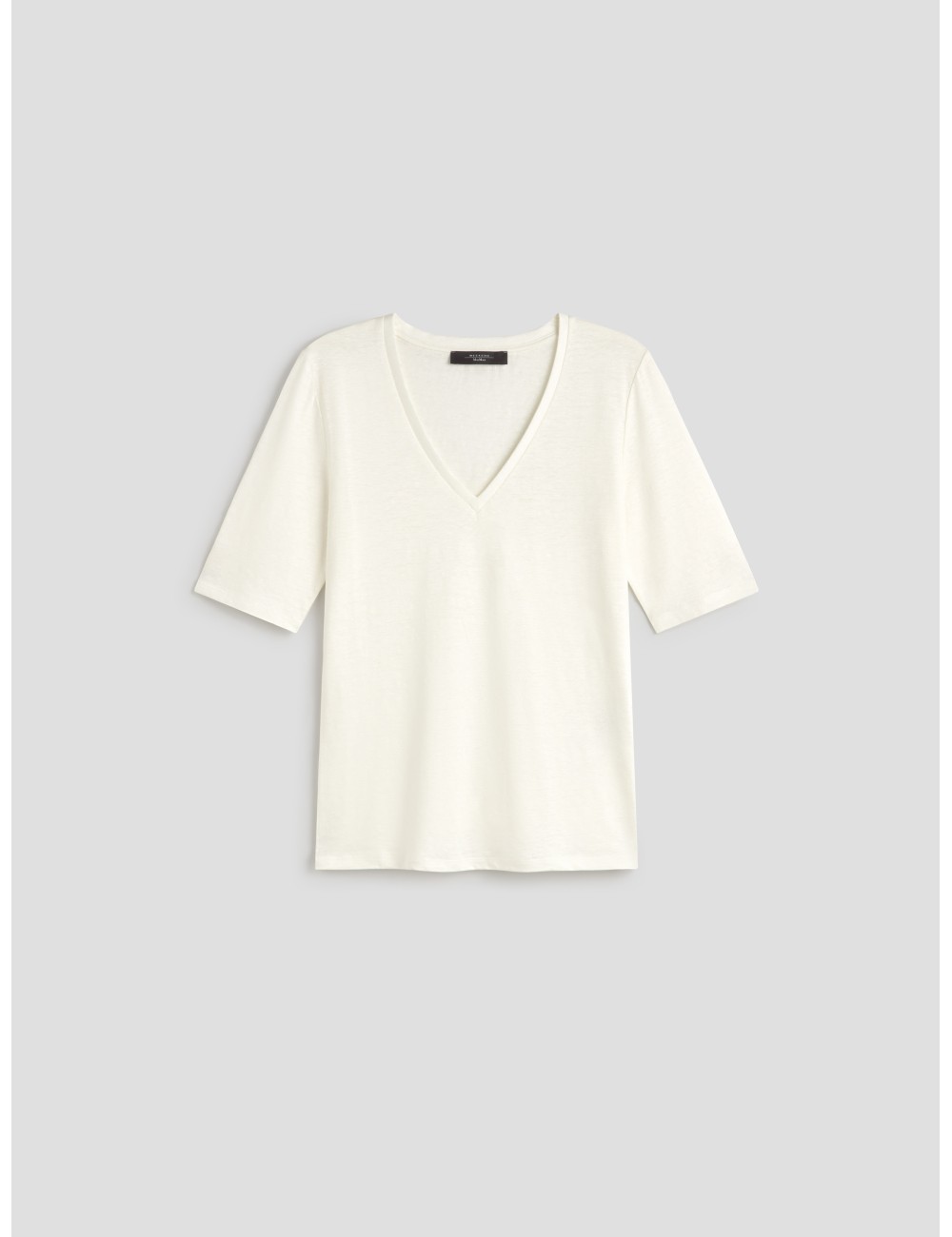 Blusa Opizone blanca de lino elástico Weekend MaxMara - MARFRANC Blusa Opizone blanca de lino elástico Weekend MaxMara - MARFRANC