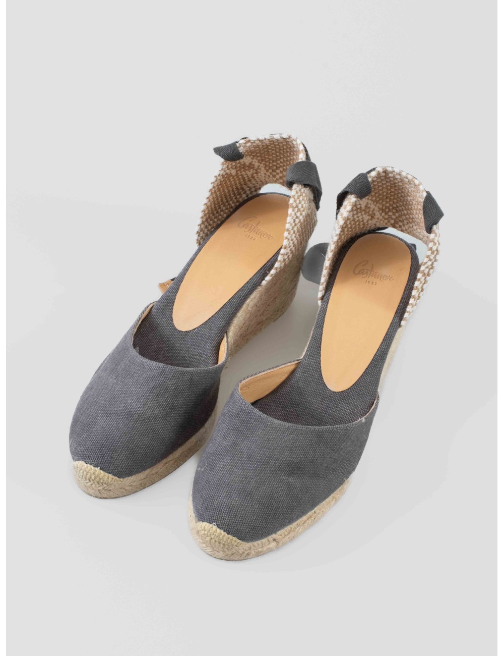 Alpargata cuña mujer CASTAÑER CARINA 002 charcoal artesanal - MARFRANC Alpargata cuña mujer CASTAÑER CARINA 002 charcoal artesanal - MARFRANC
