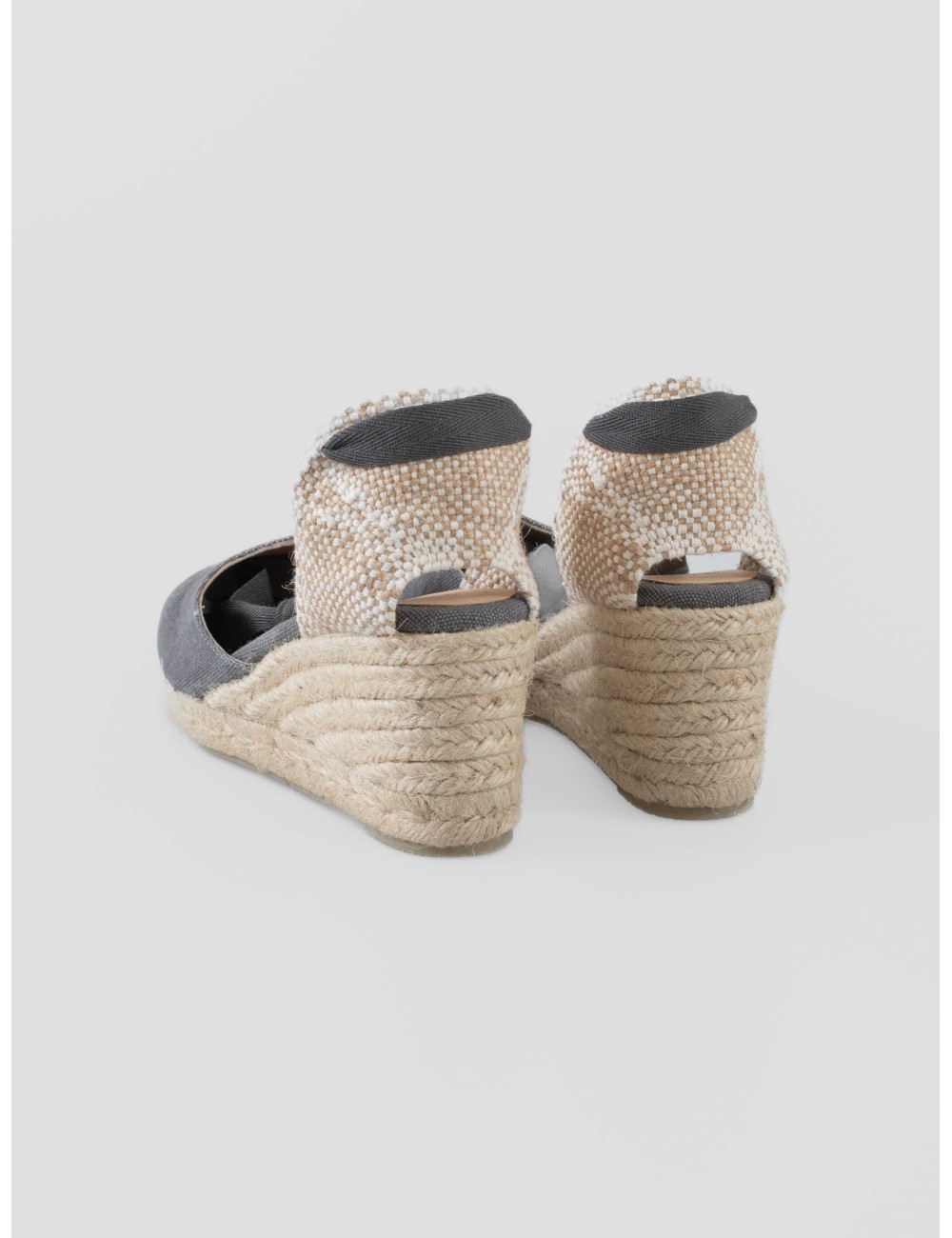 Alpargata cuña mujer CASTAÑER CARINA 002 charcoal artesanal - MARFRANC Alpargata cuña mujer CASTAÑER CARINA 002 charcoal artesanal - MARFRANC