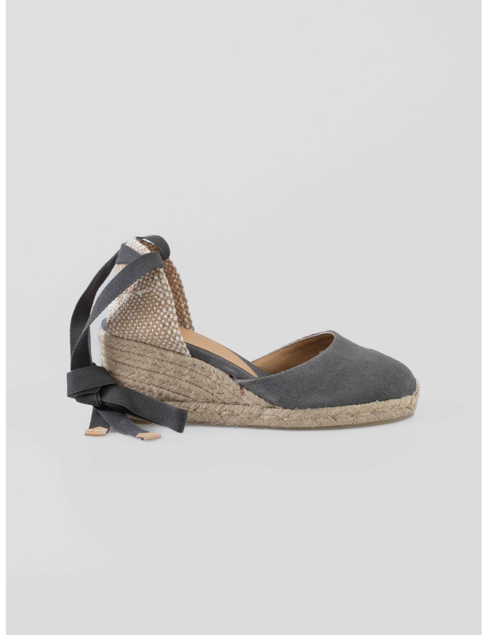 Alpargata cuña mujer CASTAÑER CARINA 002 charcoal artesanal - MARFRANC Alpargata cuña mujer CASTAÑER CARINA 002 charcoal artesanal - MARFRANC