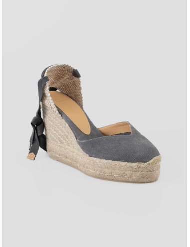 Alpargata CASTAÑER CHIARA 002 charcoal mujer algodón orgánico - MARFRANC