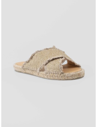Sandalias mujer oro claro Castañer Palmera, calzado verano elegante - MARFRANC