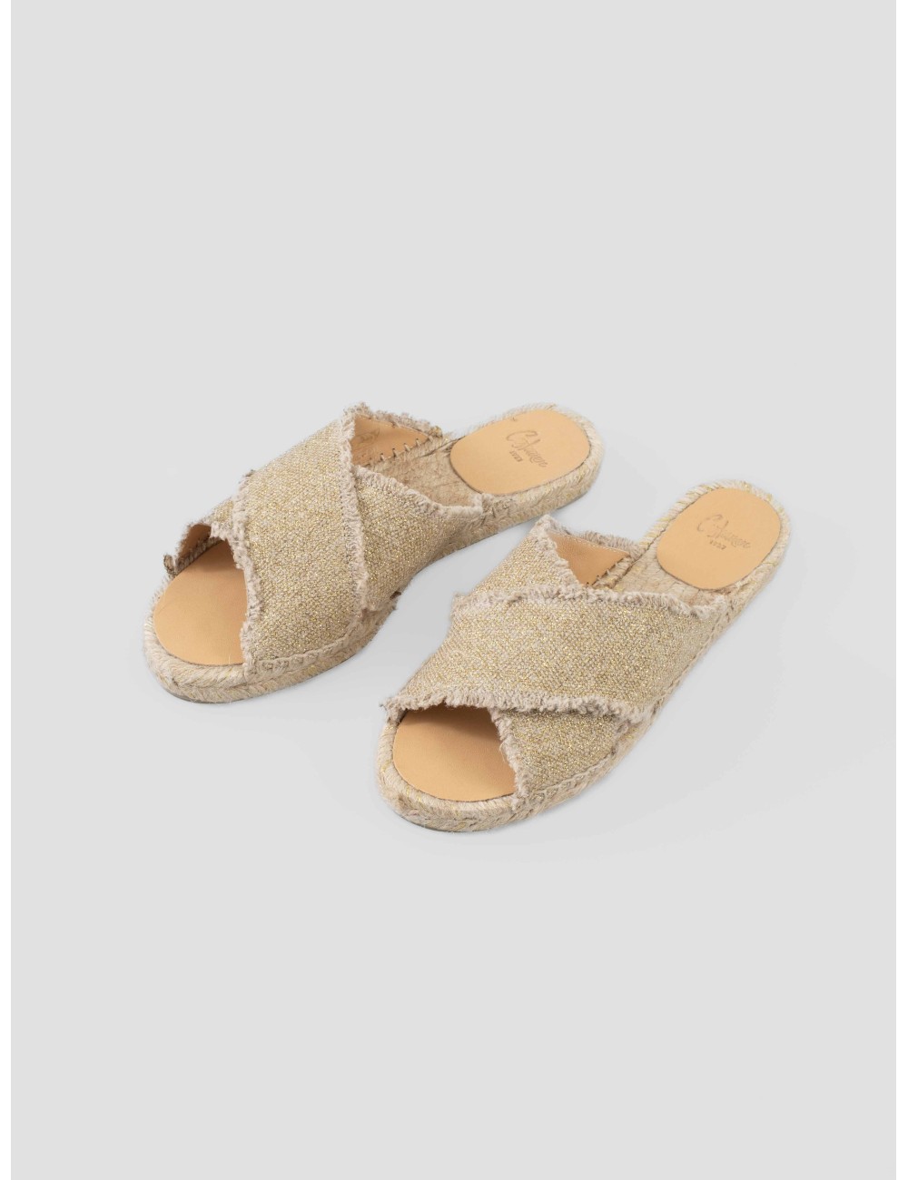 Sandalias mujer oro claro Castañer Palmera, calzado verano elegante - MARFRANC Sandalias mujer oro claro Castañer Palmera, calzado verano elegante - MARFRANC