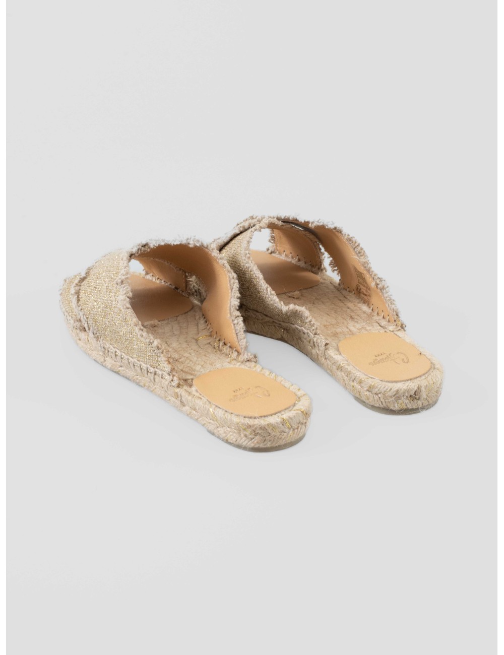 Sandalias mujer oro claro Castañer Palmera, calzado verano elegante - MARFRANC Sandalias mujer oro claro Castañer Palmera, calzado verano elegante - MARFRANC