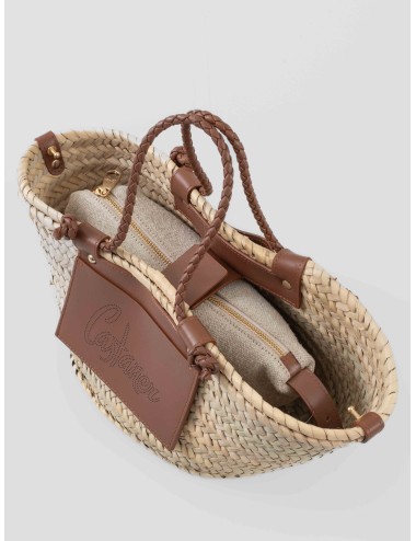 Bolso de mano CASTAÑER 2003 Cuero en rafia y cuero para mujer - MARFRANC