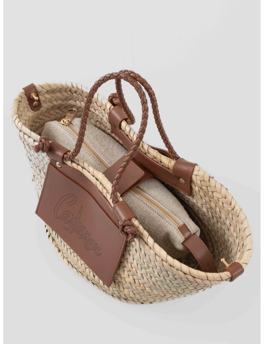 Bolso de mano CASTAÑER 2003 Cuero en rafia y cuero para mujer - MARFRANC Bolso de mano CASTAÑER 2003 Cuero en rafia y cuero para mujer - MARFRANC