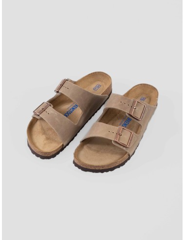 Sandalia Arizona Soft BIRKENSTOCK tabacco brown hombre cuero plantilla blanda - MARFRANC