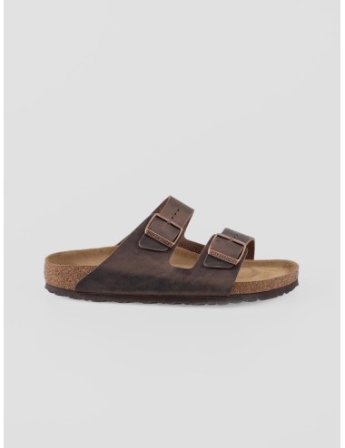 Sandalias Birkenstock Arizona Soft Footbed cuero Habana para hombre con plantilla anatómica y suela EVA - MARFRANC