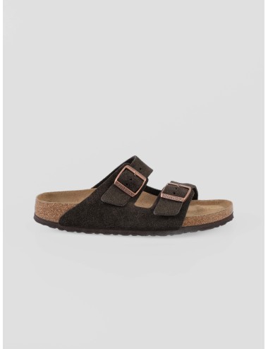 Sandalias Birkenstock Arizona Soft Footbed cuero Mocha para hombre con plantilla anatómica y suela EVA - MARFRANC