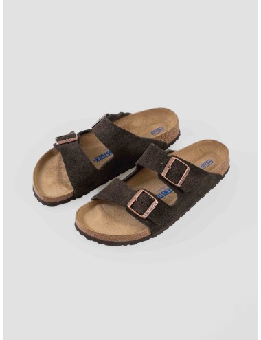 Sandalias Birkenstock Arizona Soft Footbed cuero Mocha para hombre con plantilla anatómica y suela EVA - MARFRANC