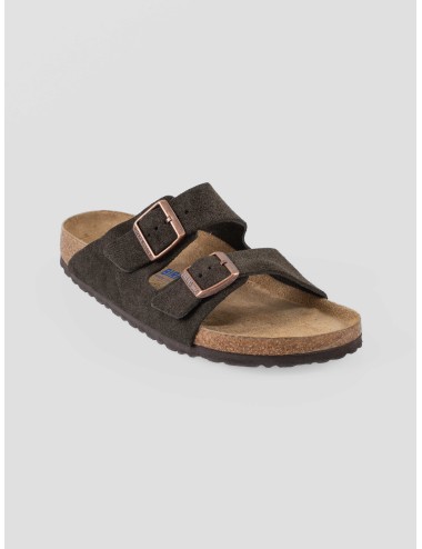 Sandalias Birkenstock Arizona Soft Footbed cuero Mocha para hombre con plantilla anatómica y suela EVA - MARFRANC