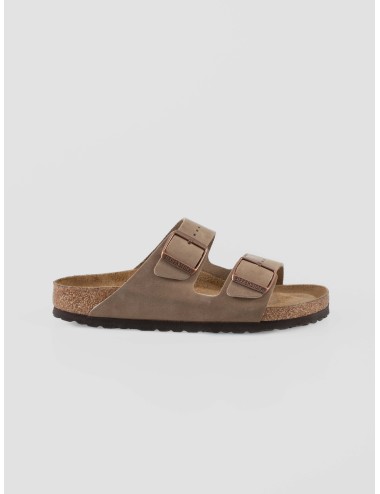 Sandalias Birkenstock Arizona Soft Footbed cuero Taupe para hombre con plantilla anatómica y suela EVA - MARFRANC