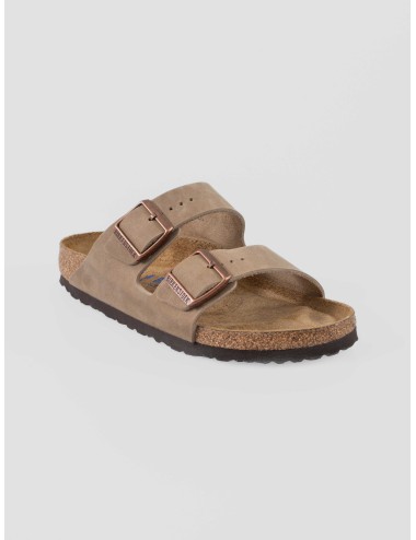 Sandalias Birkenstock Arizona Soft Footbed cuero Taupe para hombre con plantilla anatómica y suela EVA - MARFRANC