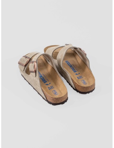Sandalias Birkenstock Arizona Soft Footbed ante taupe hombre confort casual - MARFRANC