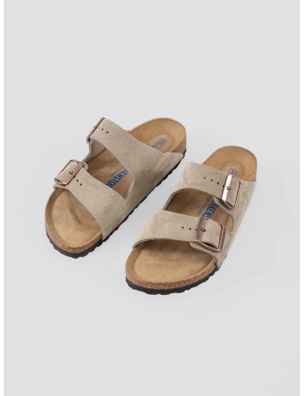 Sandalias Birkenstock Arizona Soft Footbed ante taupe hombre confort casual - MARFRANC Sandalias Birkenstock Arizona Soft Footbed ante taupe hombre confort casual - MARFRANC