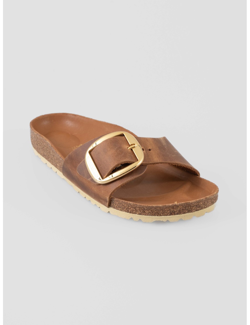 Sandalias Madrid Big Birkenstock en cuero Cognac con hebillas metálicas - Colección premium - MARFRANC Sandalias Madrid Big Birkenstock en cuero Cognac con hebillas metálicas - Colección premium - MARFRANC