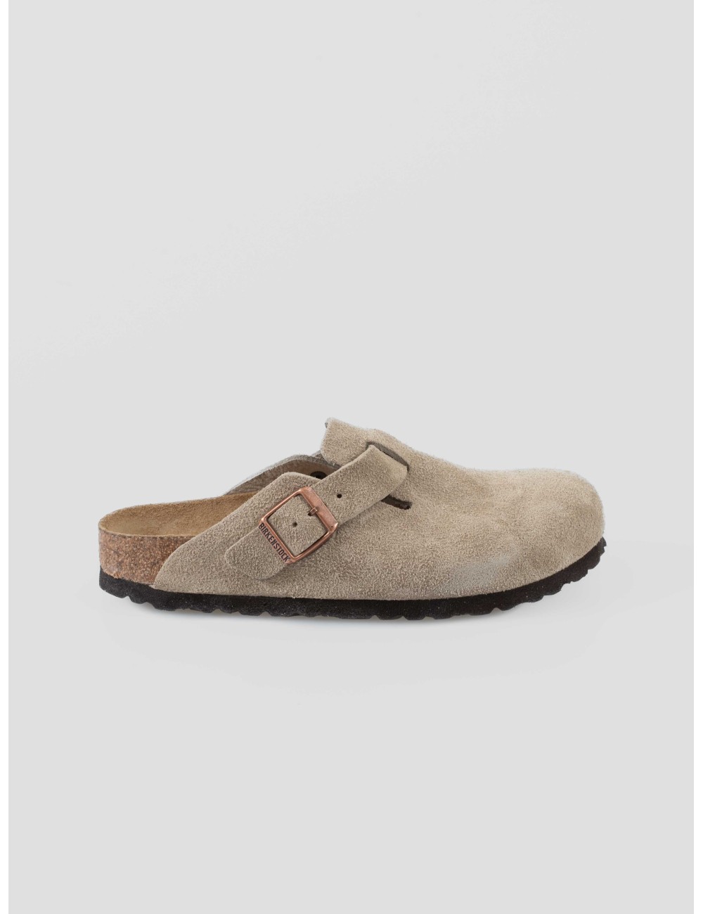 Sandalia Boston Soft Taupe Birkenstock de cuero para mujer - MARFRANC Sandalia Boston Soft Taupe Birkenstock de cuero para mujer - MARFRANC