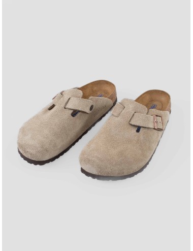 Sandalia Boston Soft Taupe Birkenstock de cuero para hombre - MARFRANC