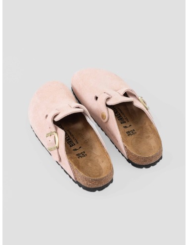 Zueco Boston Suede Light Rose Birkenstock mujer - MARFRANC