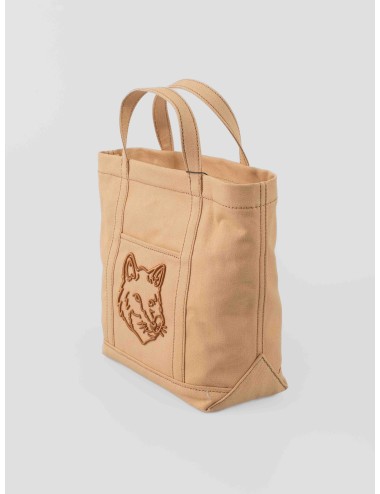 Bolso tote Maison Kitsuné FOX HEAD color Cork para mujer - MARFRANC