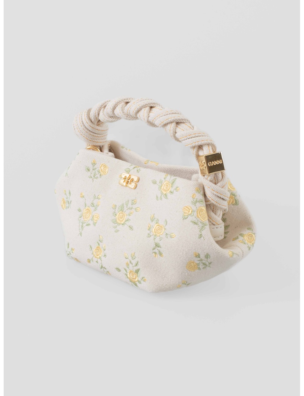 Bolso GANNI ivory cream A6821 para mujer, piel, disponible en MARFRANC