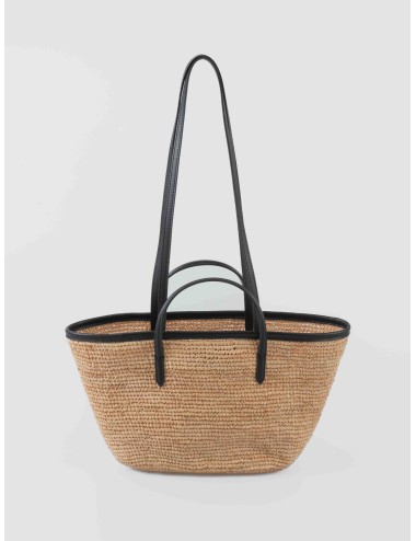bolso cesta mini negro rafia zadig&voltaire mujer - MARFRANC