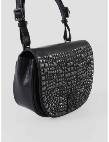 bolso bandolera ASH BEA negro de cuero para mujer - MARFRANC