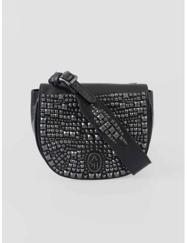 bolso bandolera ASH BEA negro de cuero para mujer - MARFRANC